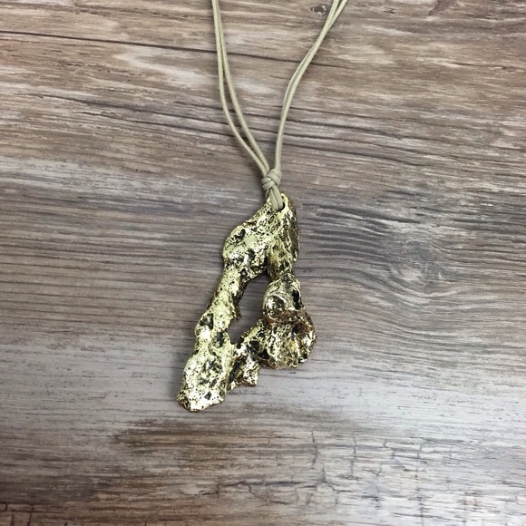 🌞COLETTE MALOUF Antique Gold Icicle Necklace - Picture 3 of 4